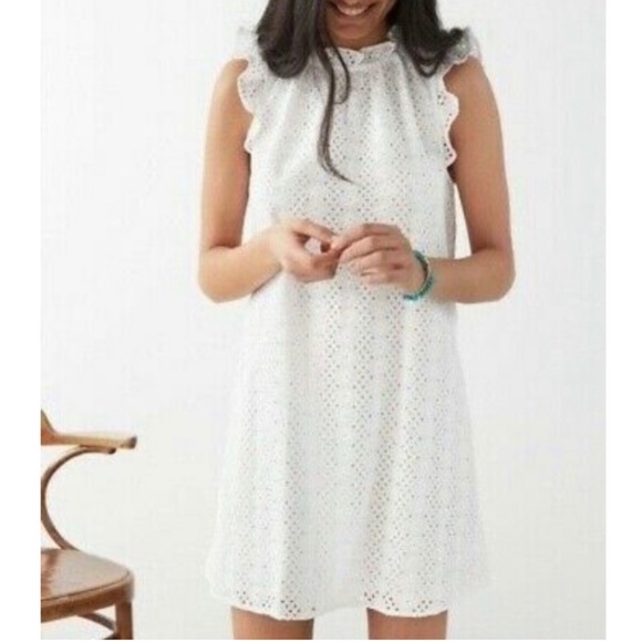 NWT Paris Atelier & other stories white eyelet mini cotton dress 6 - Picture 2 of 11